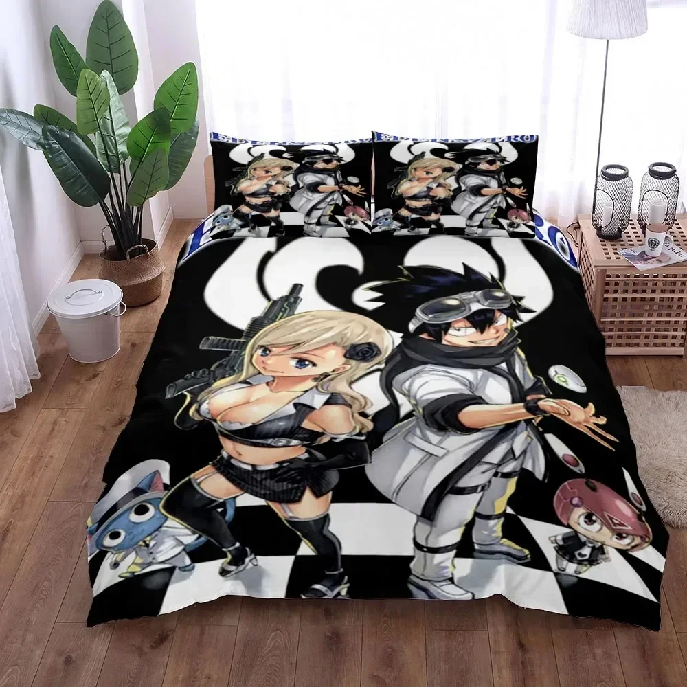 Home Textiles Uk - 3Dプリントアニメ エデンズゼロ アニメ布団カバーセット イギリスシングル/ダブル/キングサイズ、アメリカツイン/フル/クイーンサイズ アニメ寝具セット ホームテキスタイル
