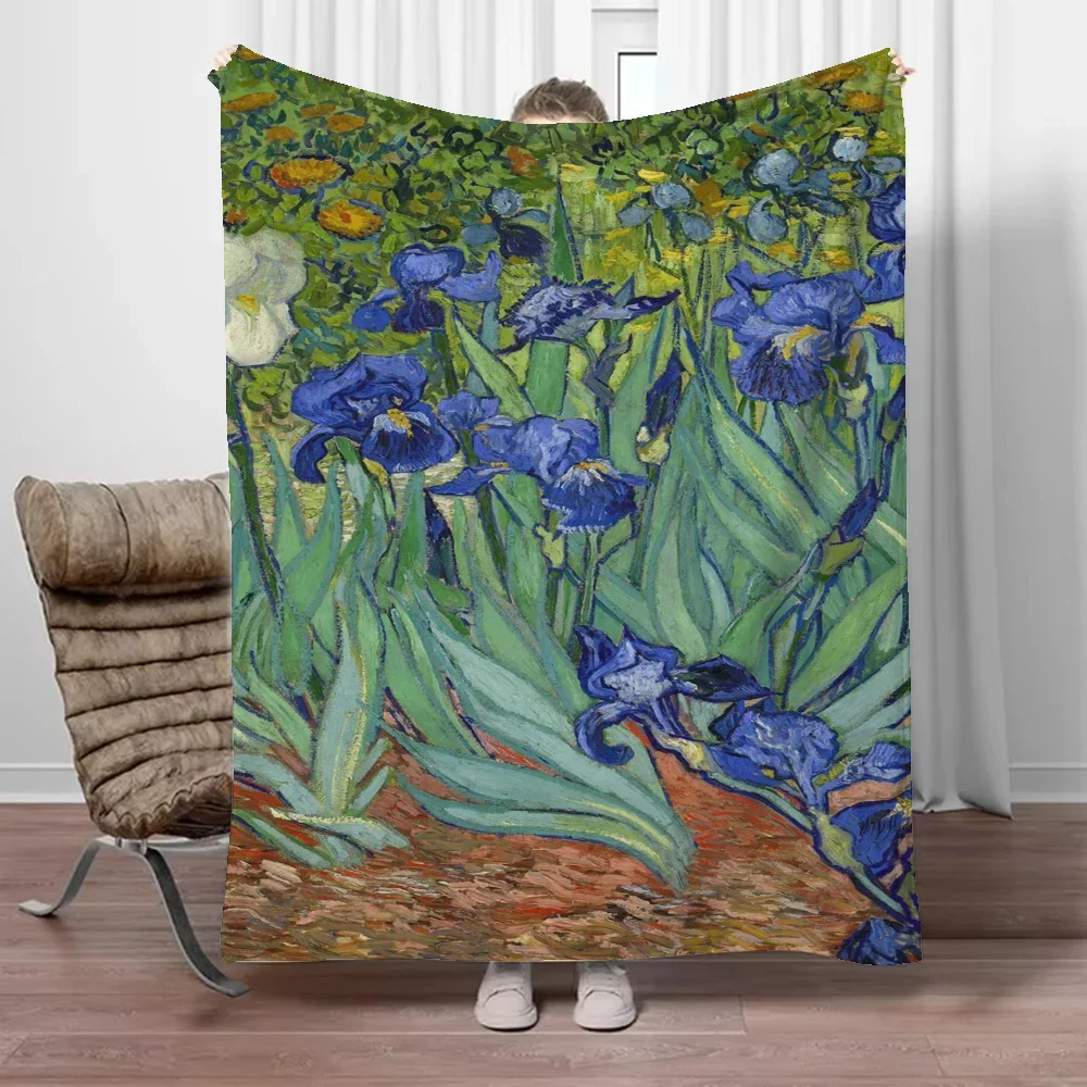 Luxury Home Textiles Usa - ゴッホ風ボヘミアン柄ソファ用スローブランケット 高級マイクロファイバー キングサイズ ホームテキスタイル ベッドやソファに最適