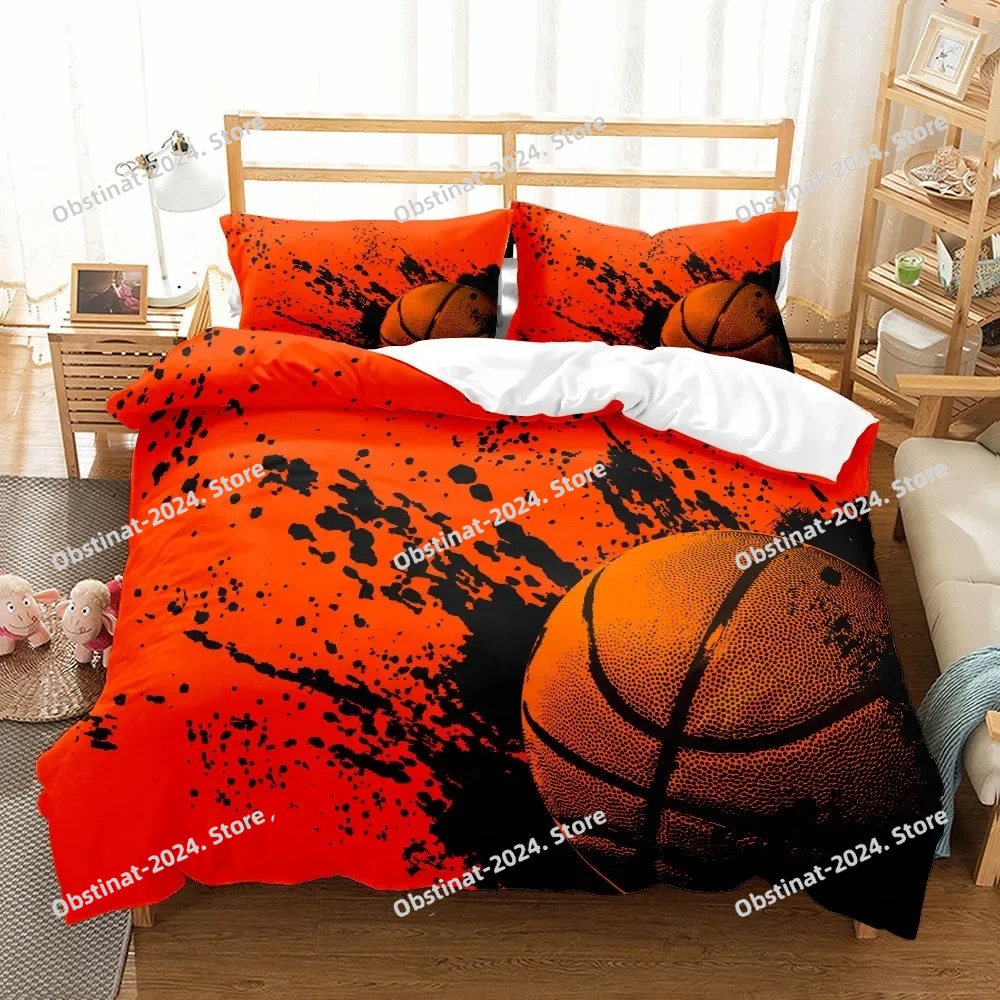 Home Textiles Uk - 素晴らしい3Dプリントバスケットボール柄布団カバーセット イギリス シングル/ダブル/キングサイズ アメリカ ツイン/フル/クイーン/キングサイズ ベッドリネンセット