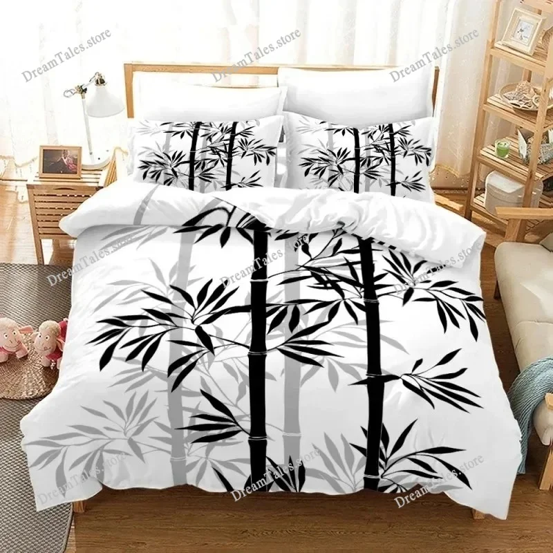 Luxury Home Textiles Usa - ウォッシュフラワーバンブーウォッシュペイントスタイル布団カバー枕カバー寝具セットキルトカバーダブルベッドホームテキスタイル高級ギフト