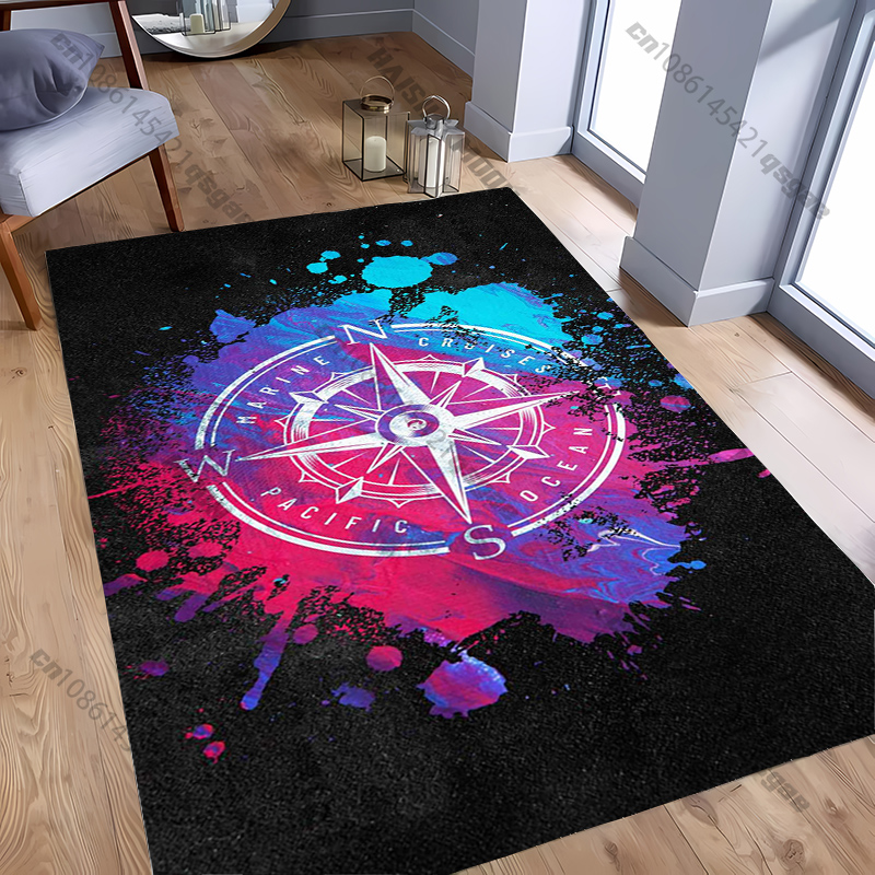 Luxury Home Textiles Usa - コンパスデザインのラグ、モダンな空間のリビングルーム、寝室、ソファの装飾カーペット、高級ギフトマット