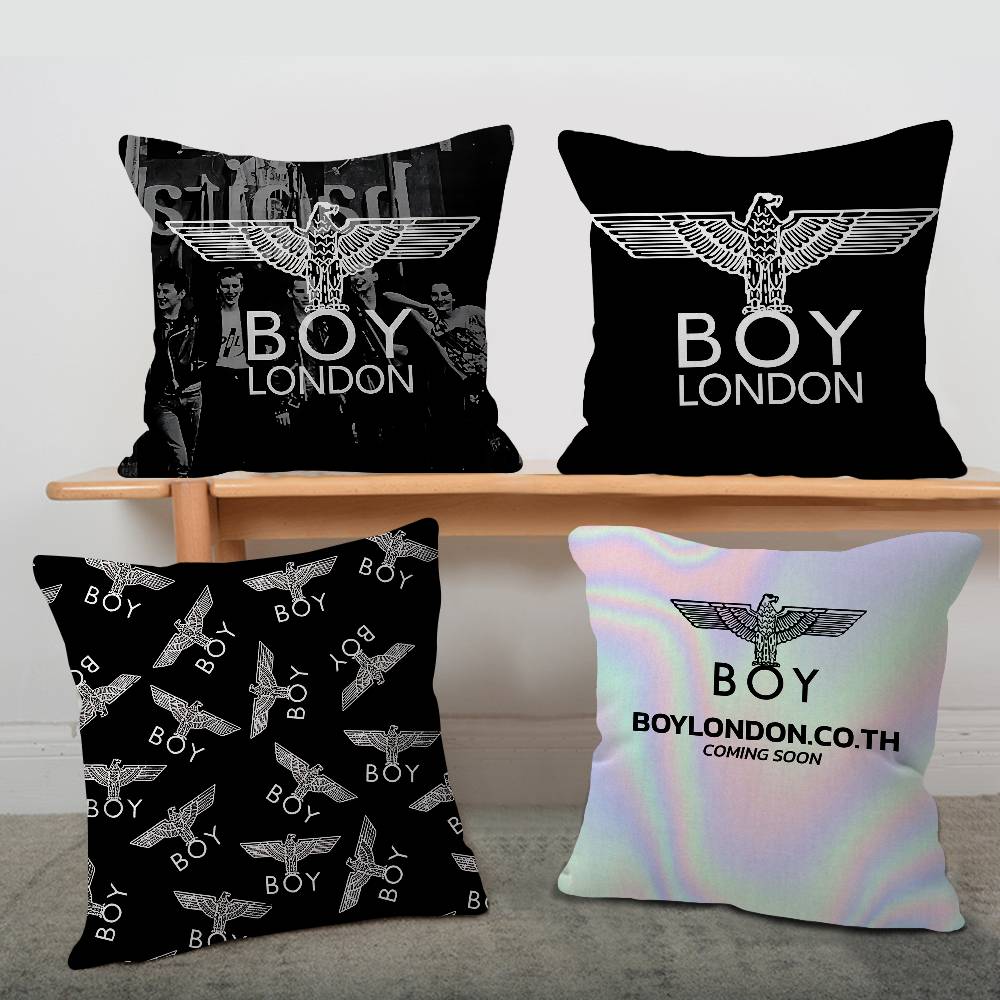 Home Textiles London - クラシック B-Boy L-London ロゴ パーソナライズされた写真テキスト ホーム装飾枕