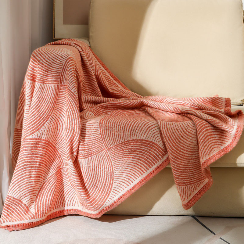 高級円弧プリント糸毛布 120X150Cm ポータブル飛行機 - Luxury Home Textiles Usa のレビューと価格