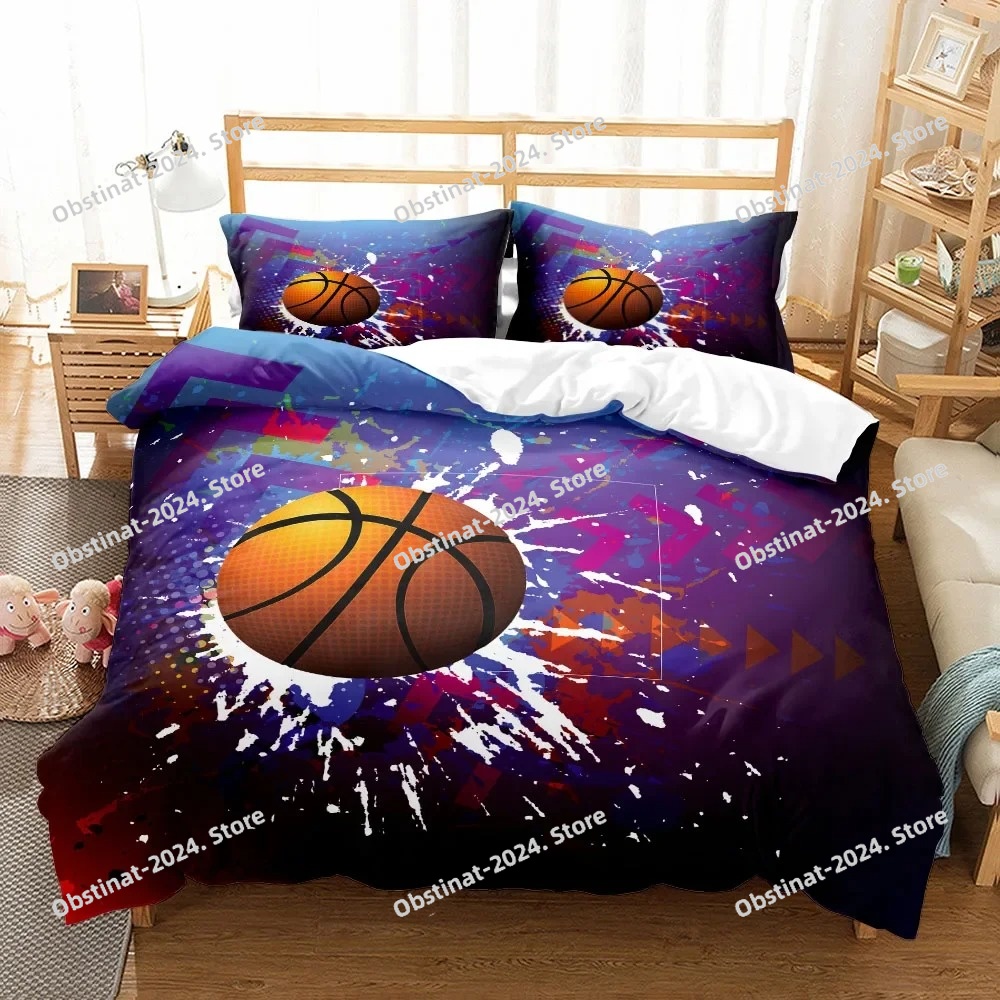 素晴らしい3Dプリントバスケットボール柄布団カバーセット イ - Home Textiles Uk のレビューと価格