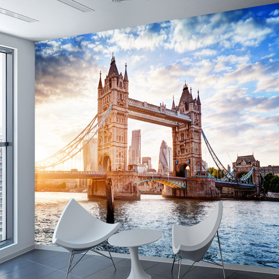 カスタム自己粘着壁紙リビングルームの装飾用タワーブリッジロン - Home Textiles London のレビューと価格