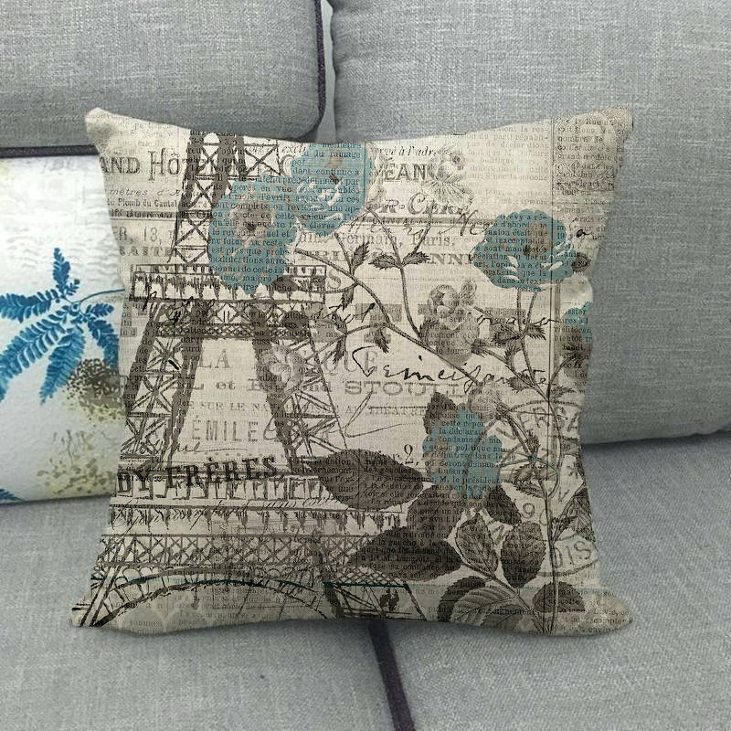 ロンドン、パリタワー、英国デジタル印刷ショートぬいぐるみ枕カ - Home Textiles Uk のレビューと価格