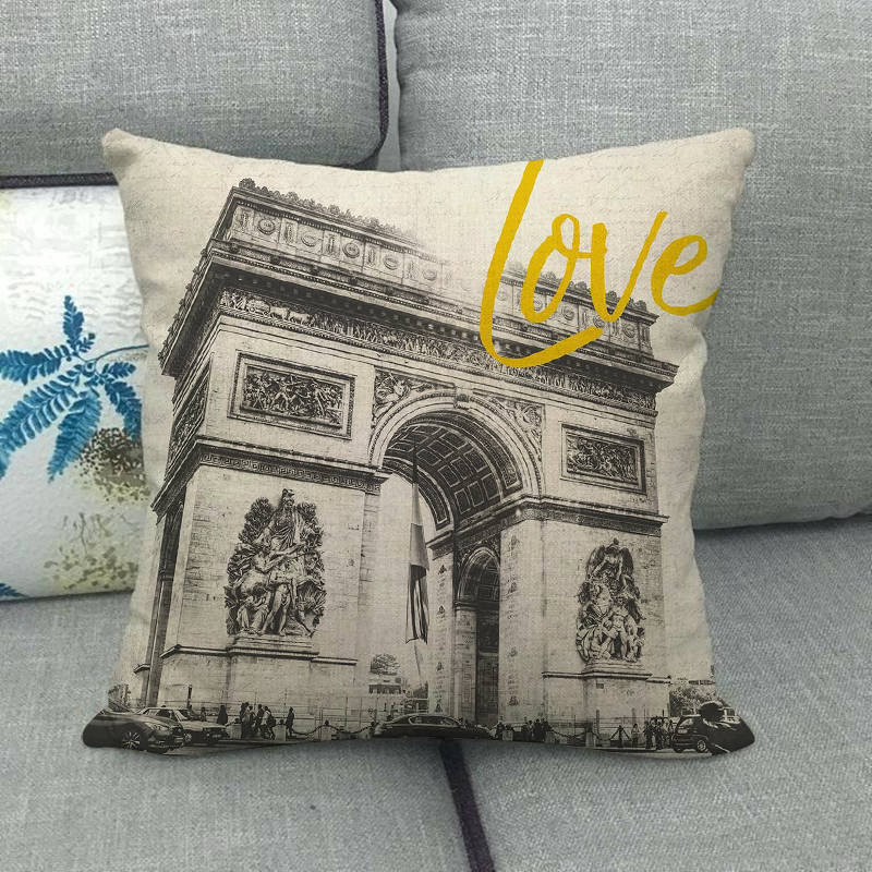 ロンドン、パリタワー、英国デジタル印刷ショートぬいぐるみ枕カ - Home Textiles Uk のレビューと価格