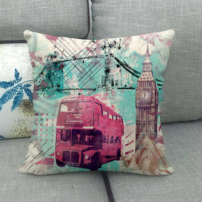 レトロロンドン路面電車シリーズデジタル印刷ショートぬいぐるみ - Home Textiles London のレビューと価格