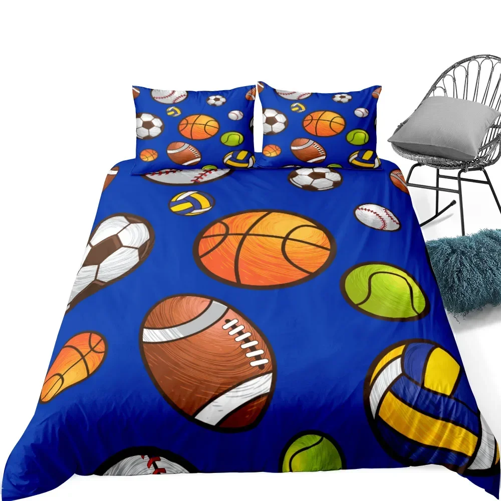 素晴らしい3Dプリントバスケットボール柄布団カバーセット、英 - Home Textiles Uk のレビューと価格