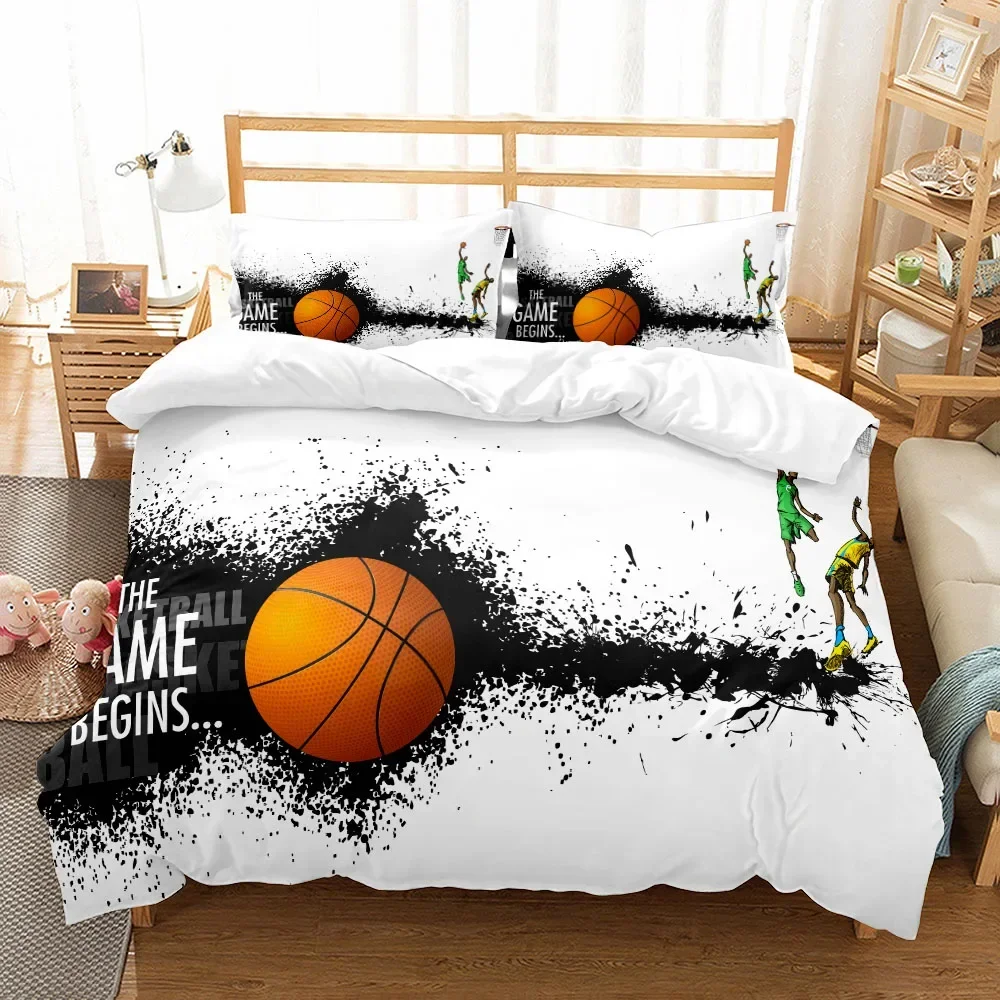 素晴らしい3Dプリントバスケットボール柄布団カバーセット、英 - Home Textiles Uk のレビューと価格