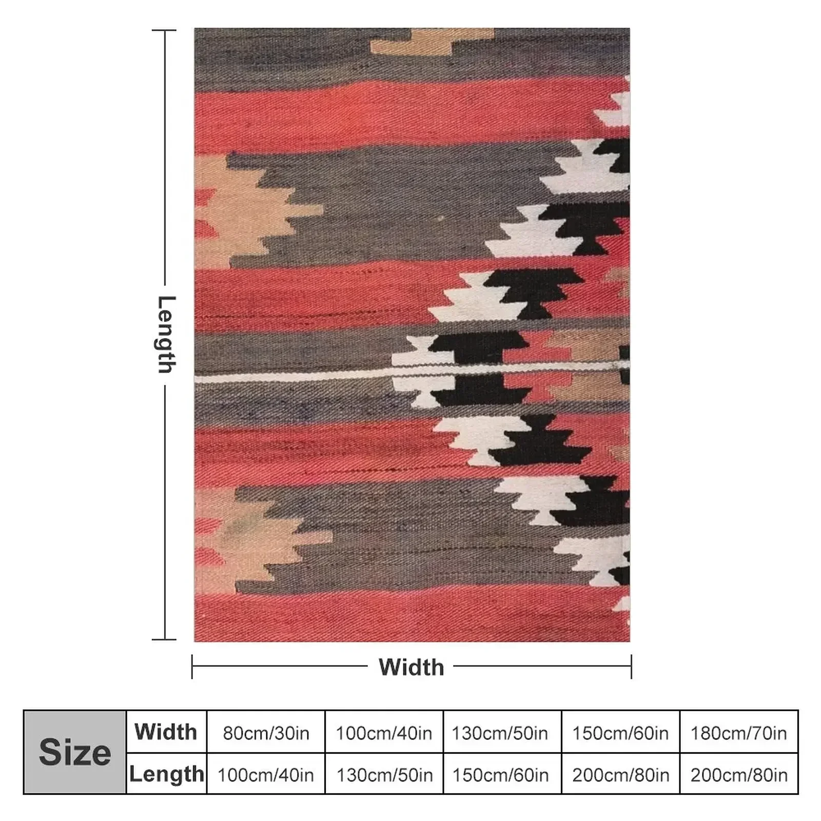 幾何学模様のヴィンテージトルコキリム、ナバホ織り、アステカ織 - Luxury Home Textiles Usa のレビューと価格