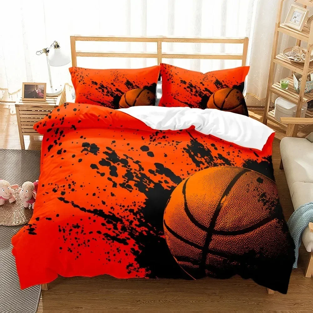 素晴らしい3Dプリントバスケットボール柄布団カバーセット イ - Home Textiles Uk のレビューと価格