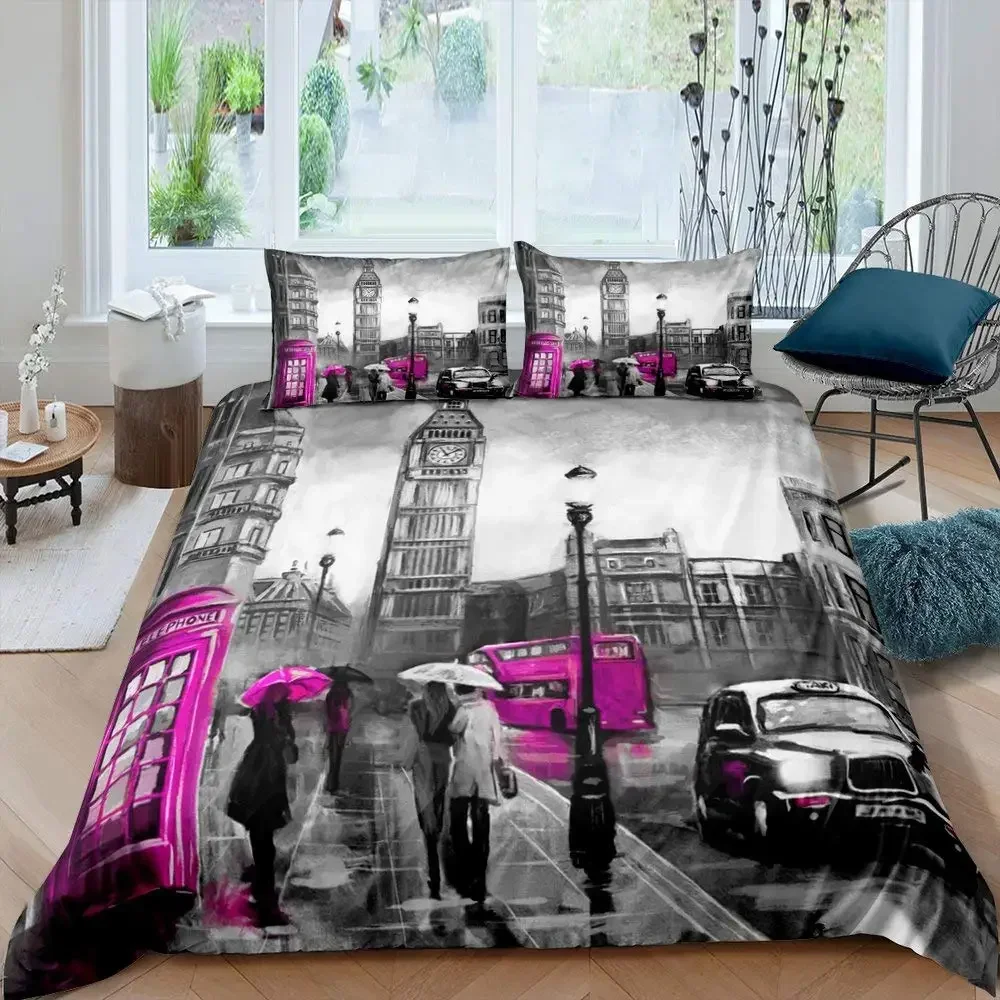 ロンドン電話ボックス快適な布団キルトカバー枕カバー寝具セット - Home Textiles London のレビューと価格