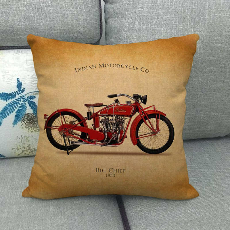 レトロなインダストリアルスタイルのバイク柄デジタルプリントシ - Home Textiles Industry のレビューと価格