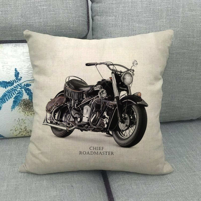 レトロなインダストリアルスタイルのバイク柄デジタルプリントシ - Home Textiles Industry のレビューと価格